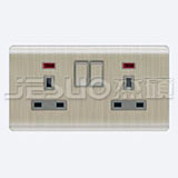 B1-021 2*13A Switch socket With Neon